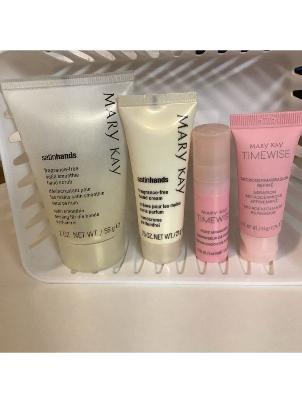 Mary Kay Set Of SatinHands Creams And Hand Scrub Tubes For Collectors Only